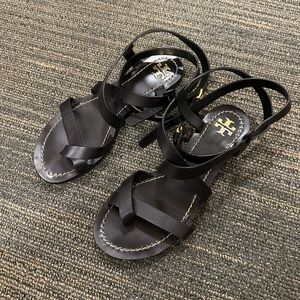 Tory Burch Black Strappy Sandals